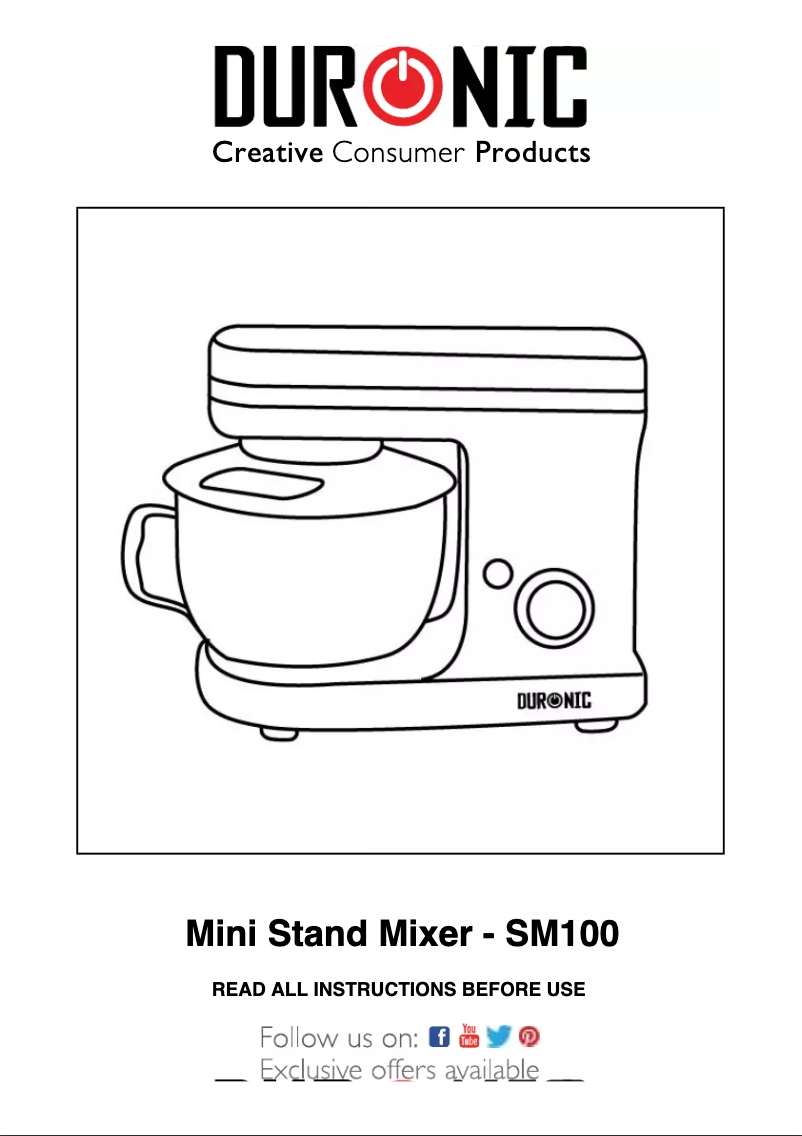 Image de la première page du manuel de l'appareil SM100