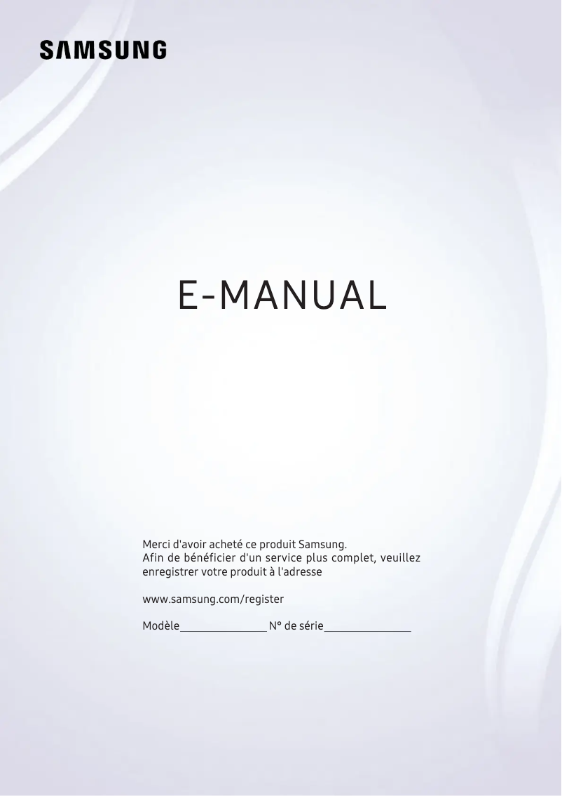 Page 1 de la notice Manuel utilisateur Samsung UE49M5670