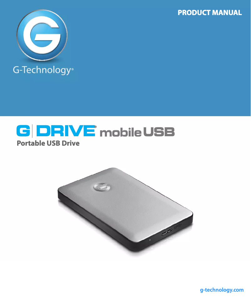 Page n°1 - Manuel utilisateur G-Technology mobile USB