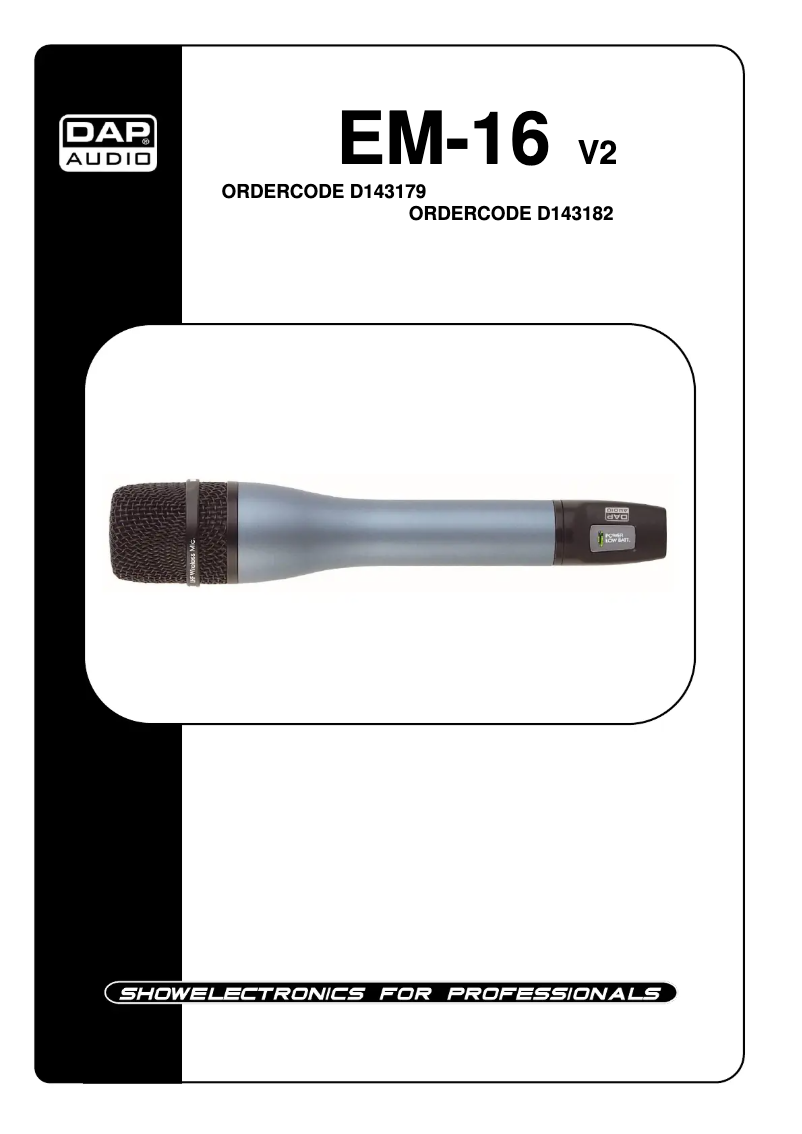 Image de la première page du manuel de l'appareil EM-16