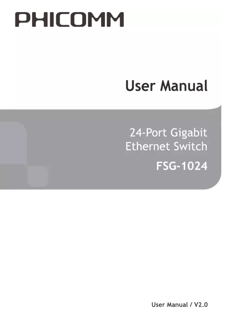Page n°1 - Manuel utilisateur Phicomm FSG-1024