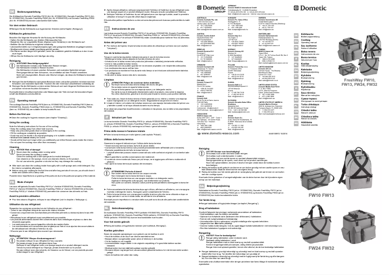 Page n°1 - Manuel utilisateur Waeco FreshWay FW 10