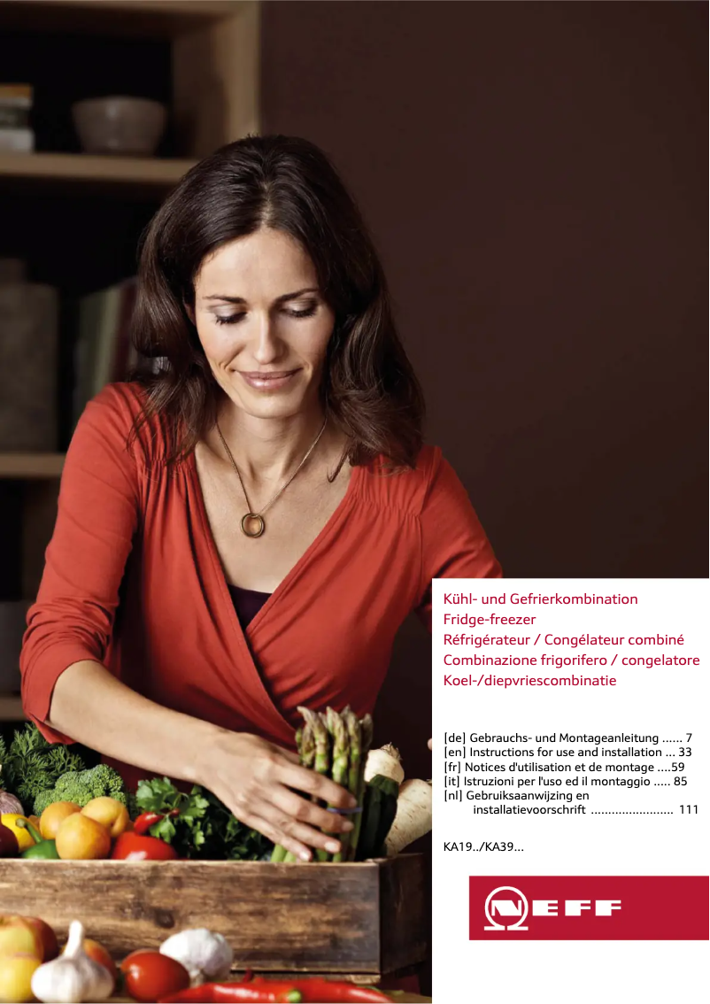 Page n°1 - Manuel utilisateur Neff KA3923I20