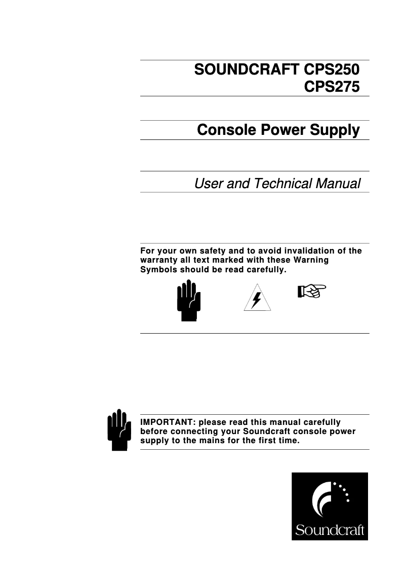 Page n°1 - Manuel utilisateur Soundcraft Ghost LE