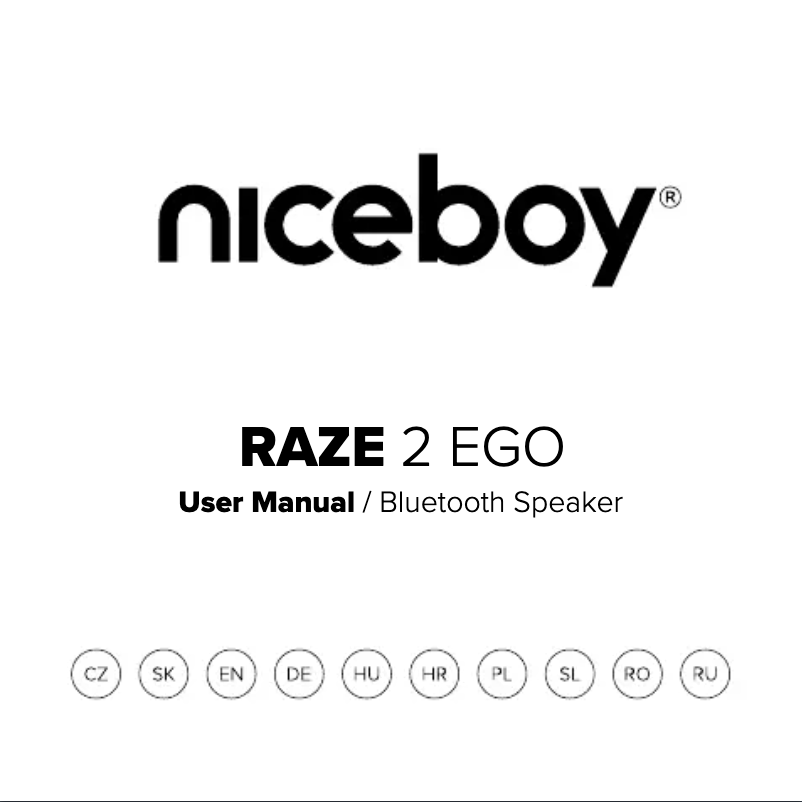 Page 1 de la notice Manuel utilisateur Niceboy RAZE 2 ego
