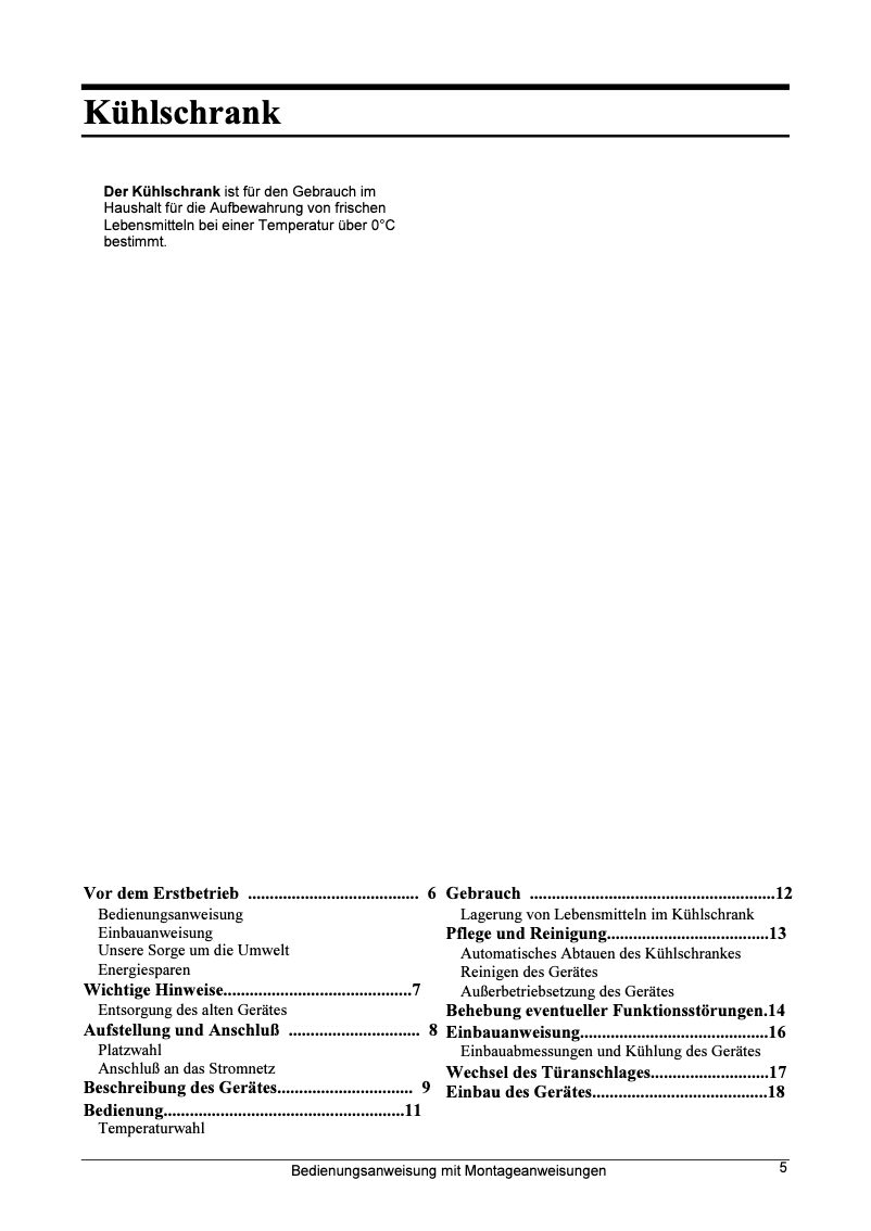 Page 1 de la notice Manuel utilisateur Küppersbusch IK 160-0