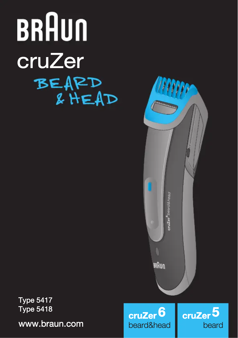Page 1 de la notice Manuel utilisateur Braun cruZer6 beard&head