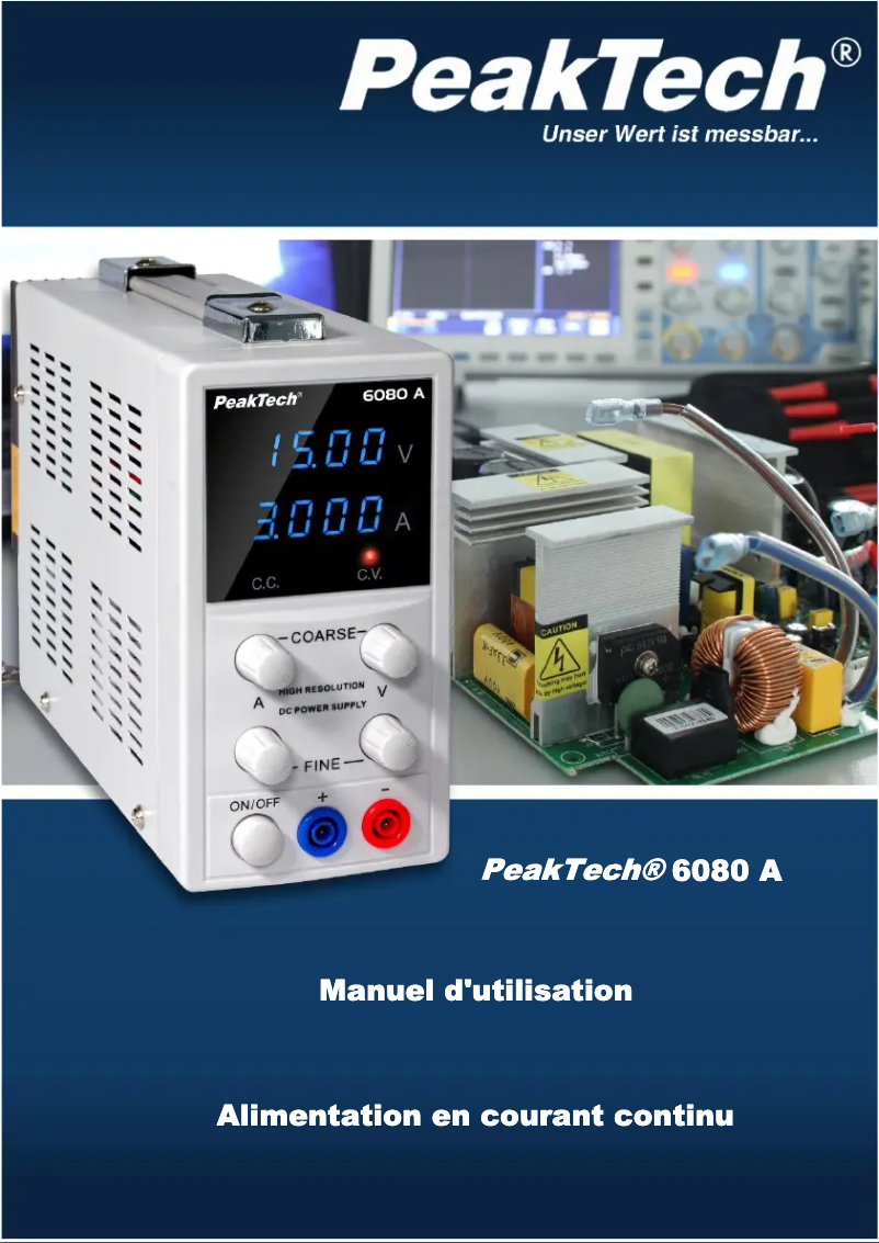 Page 1 de la notice Manuel utilisateur PeakTech 6080 A