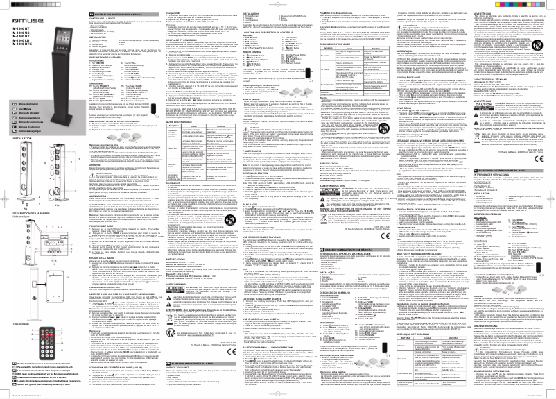 Image de la première page du manuel de l'appareil M-1200 US