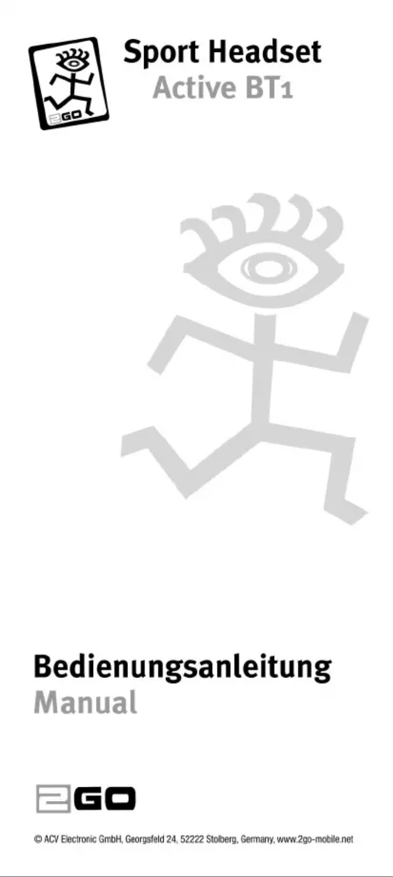 Page n°1 - Manuel utilisateur 2GO Active BT1