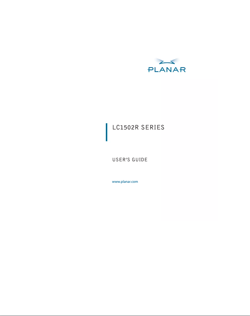 Page 1 de la notice Manuel utilisateur Planar LC1502R