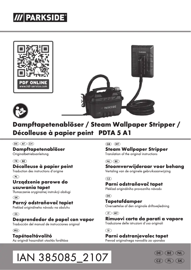 Imagen de la primera página del manual del dispositivo PDTA 5 A1