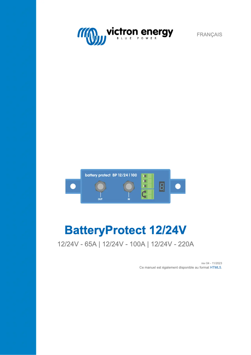 Image de la première page du manuel de l'appareil BatteryProtect 12/24V
