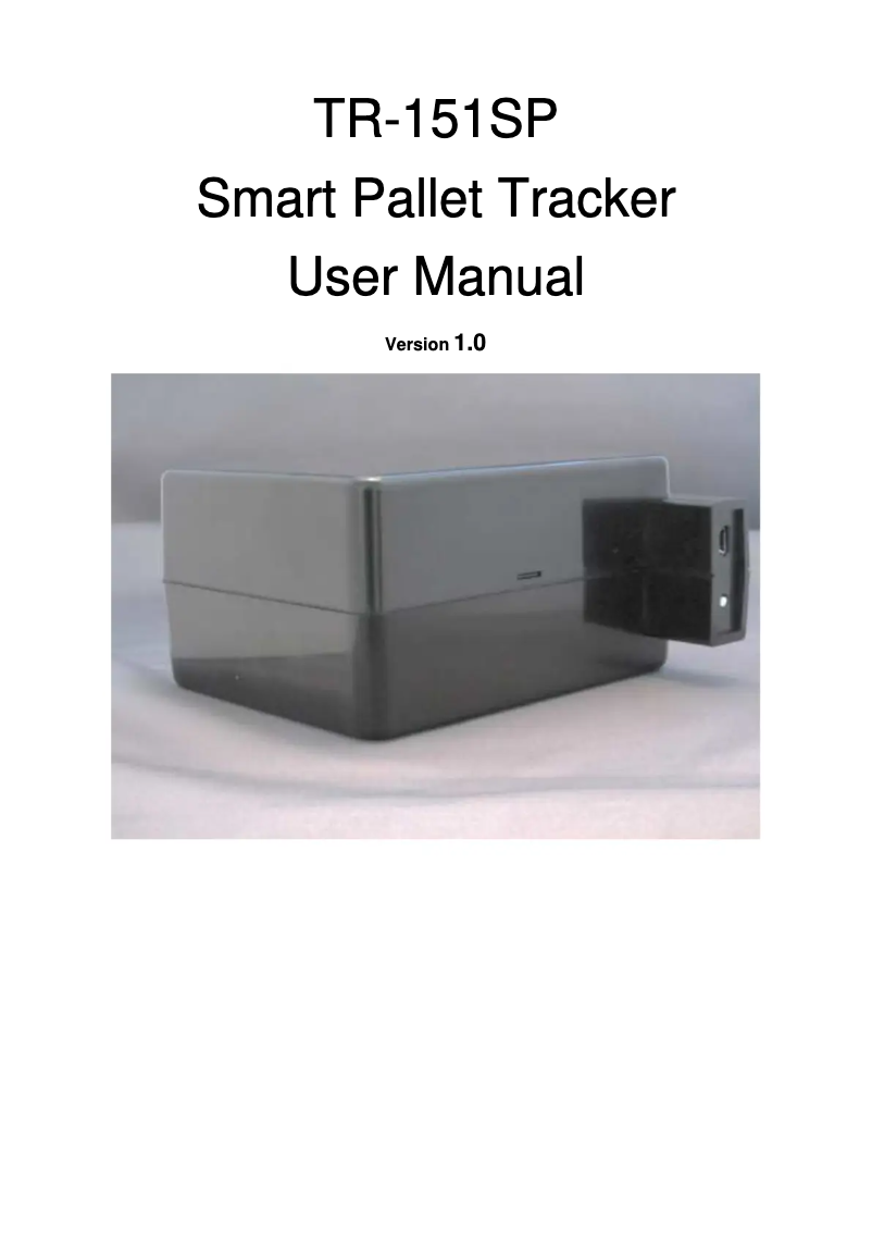 Page n°1 - Manuel utilisateur GlobalSat TR-151SP