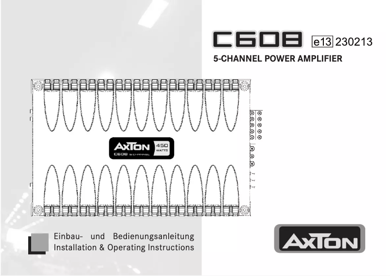 Página 1 del manual Manual de usuario Axton C608