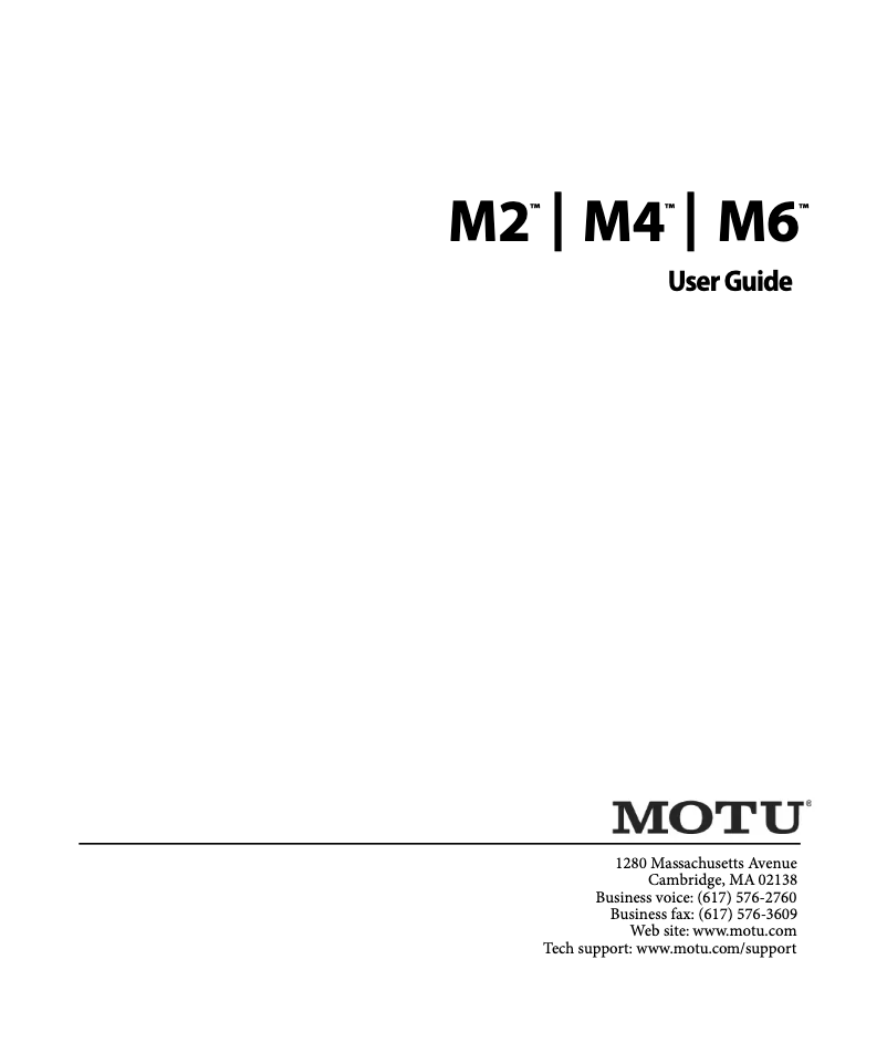 Image de la première page du manuel de l'appareil M6