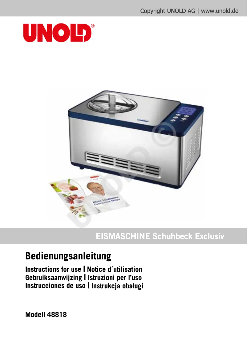 Page n°1 - Manuel utilisateur Unold Schuhbeck Exklusiv 48818