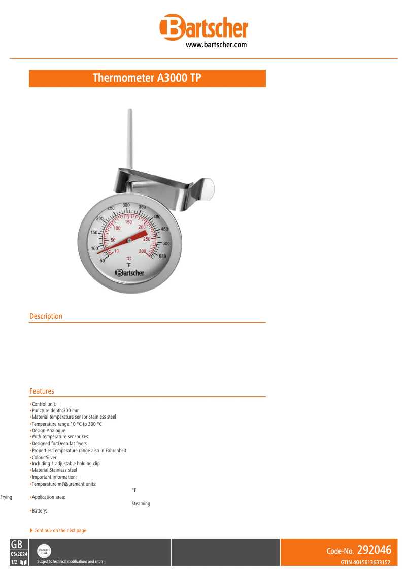 Image de la première page du manuel de l'appareil A3000 TP
