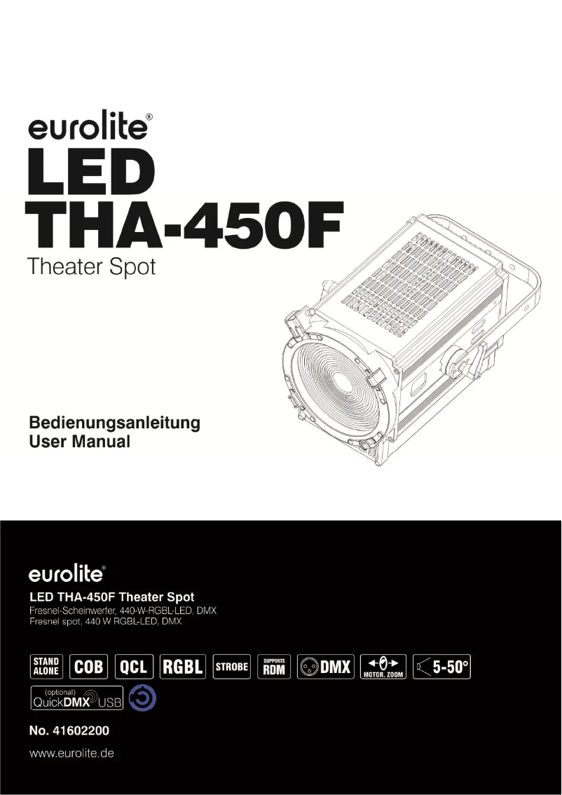 Page 1 de la notice Manuel utilisateur Eurolite LED THA-450F