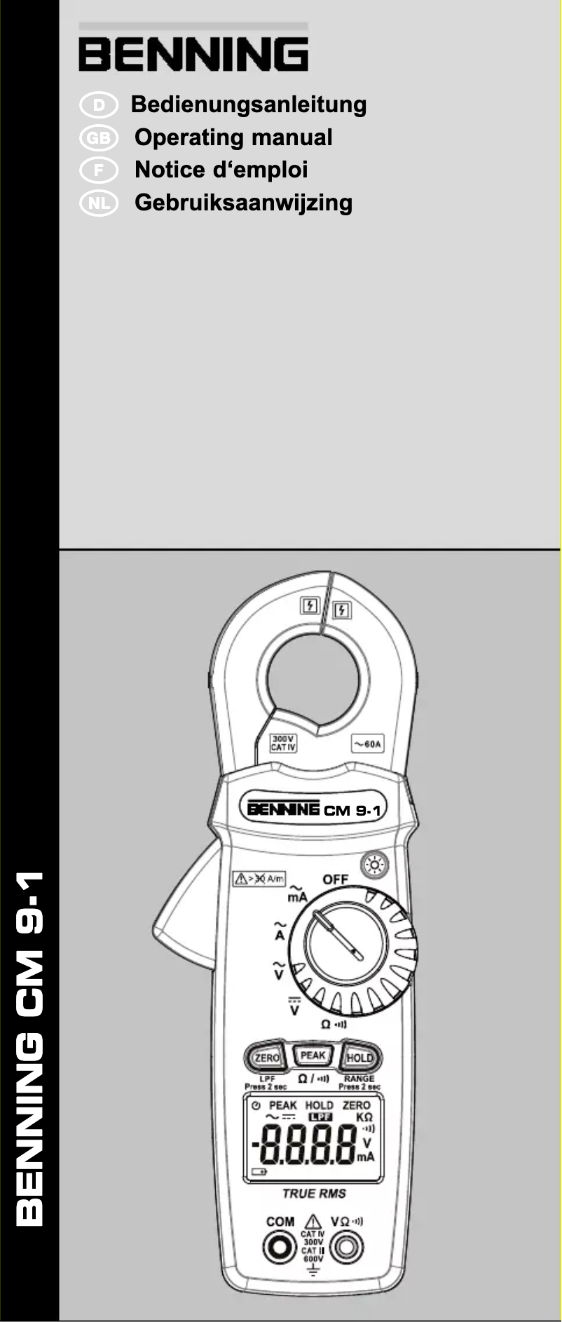 Page n°1 - Manuel utilisateur BENNING CM 9-1