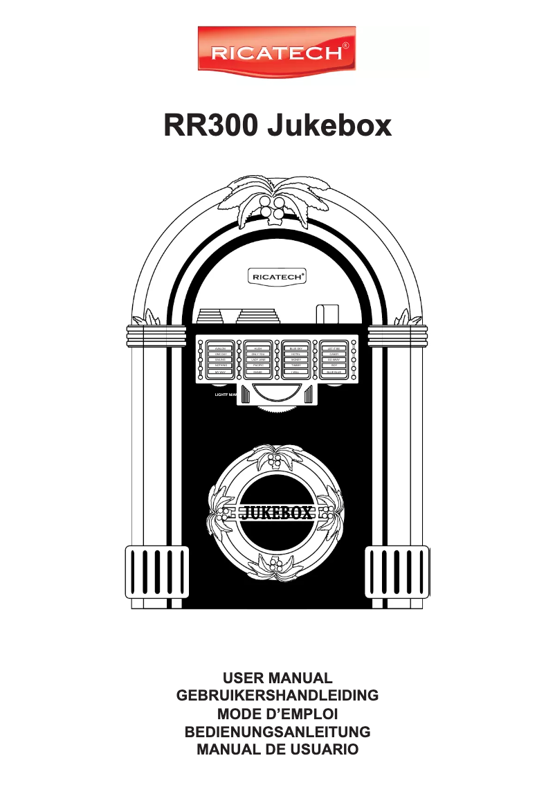 Page 1 de la notice Manuel utilisateur Ricatech RR300