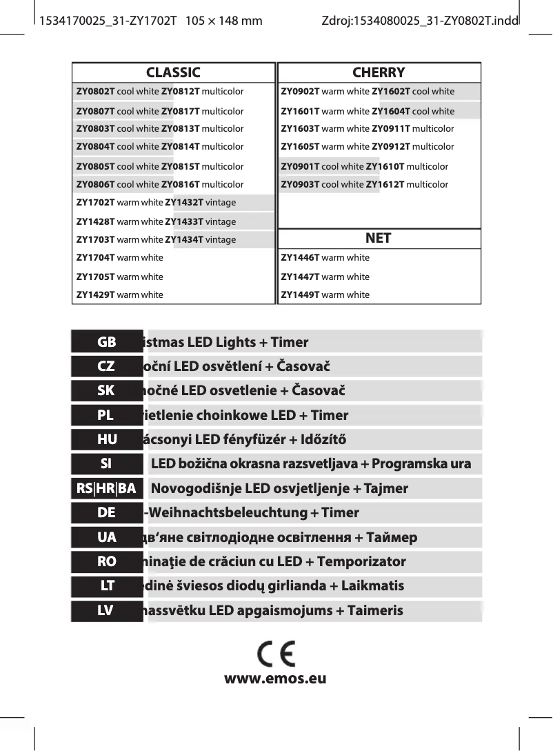 Page 1 de la notice Manuel utilisateur Emos ZY1702T