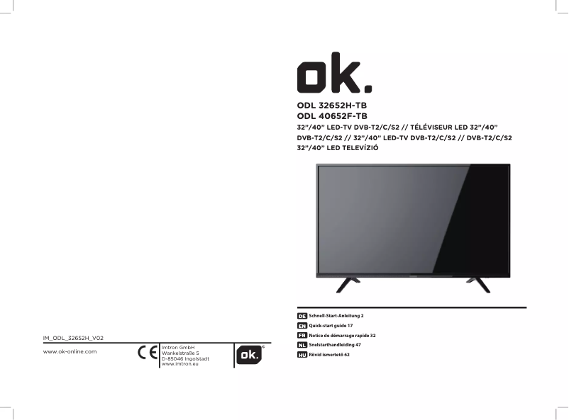 Página 1 del manual Manual de usuario OK ODL 32652H-TB