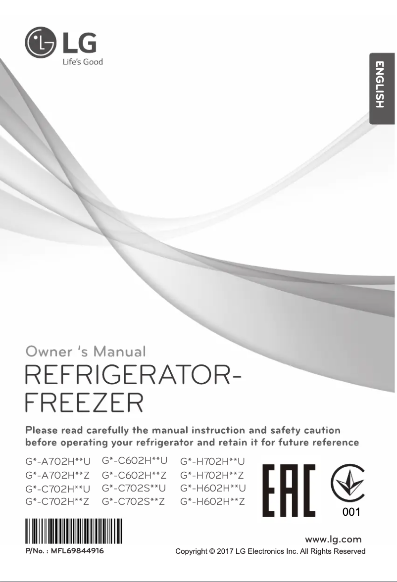 Page 1 de la notice Manuel utilisateur LG GN-H702HEHU