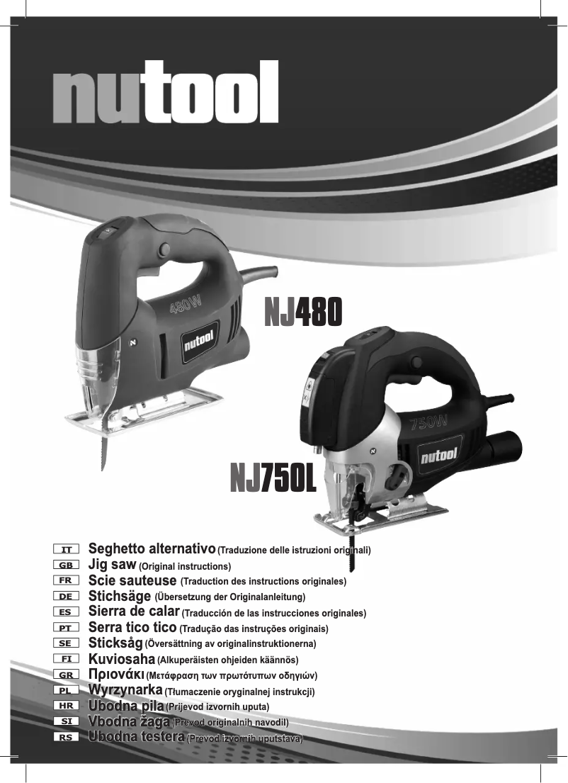 Page n°1 - Manuel utilisateur Nutool JN480