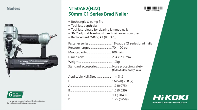 Image de la première page du manuel de l'appareil NT50AE2