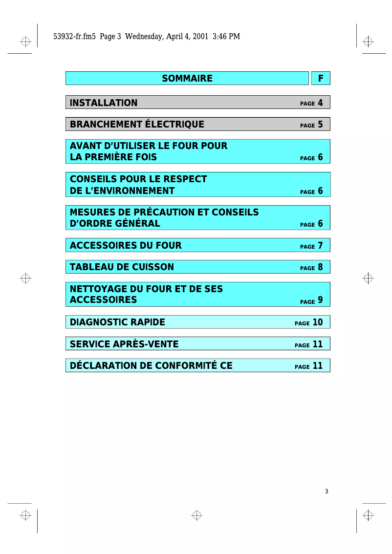 Page 1 de la notice Manuel utilisateur Ignis AKL 429