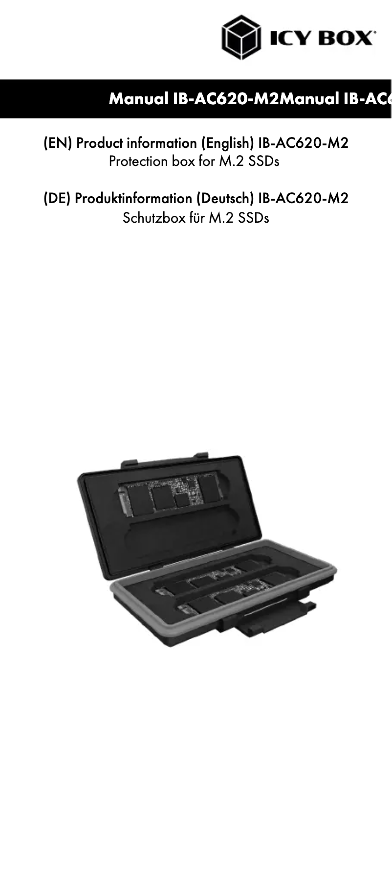 Image de la première page du manuel de l'appareil IB-AC620-M2