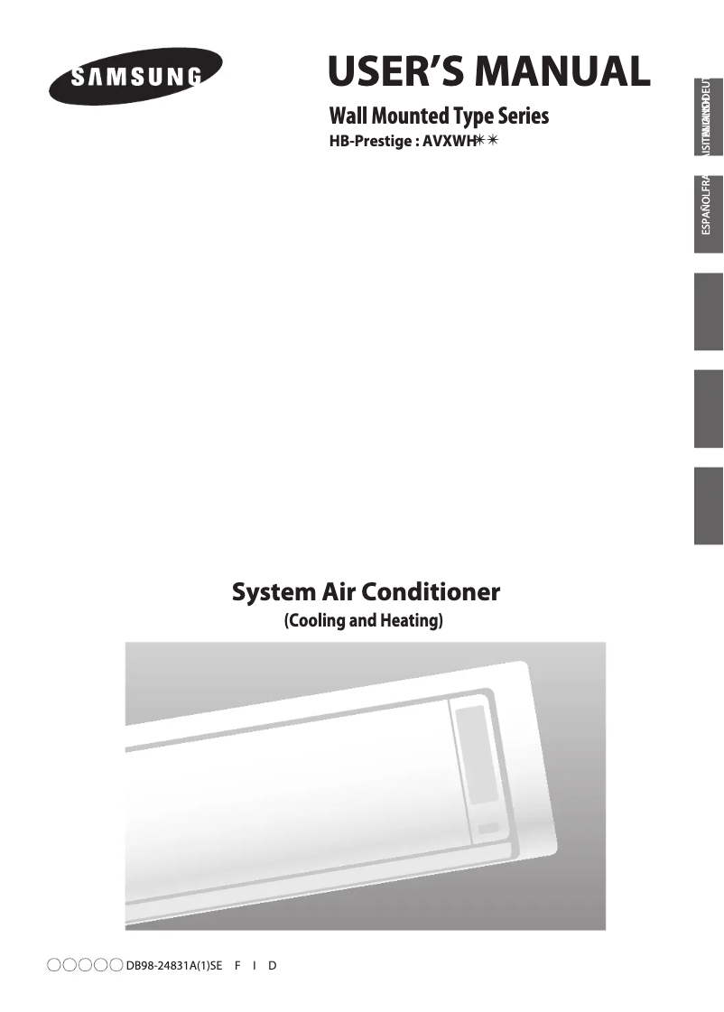 Imagen de la primera página del manual del dispositivo AVXWHH071EA-01