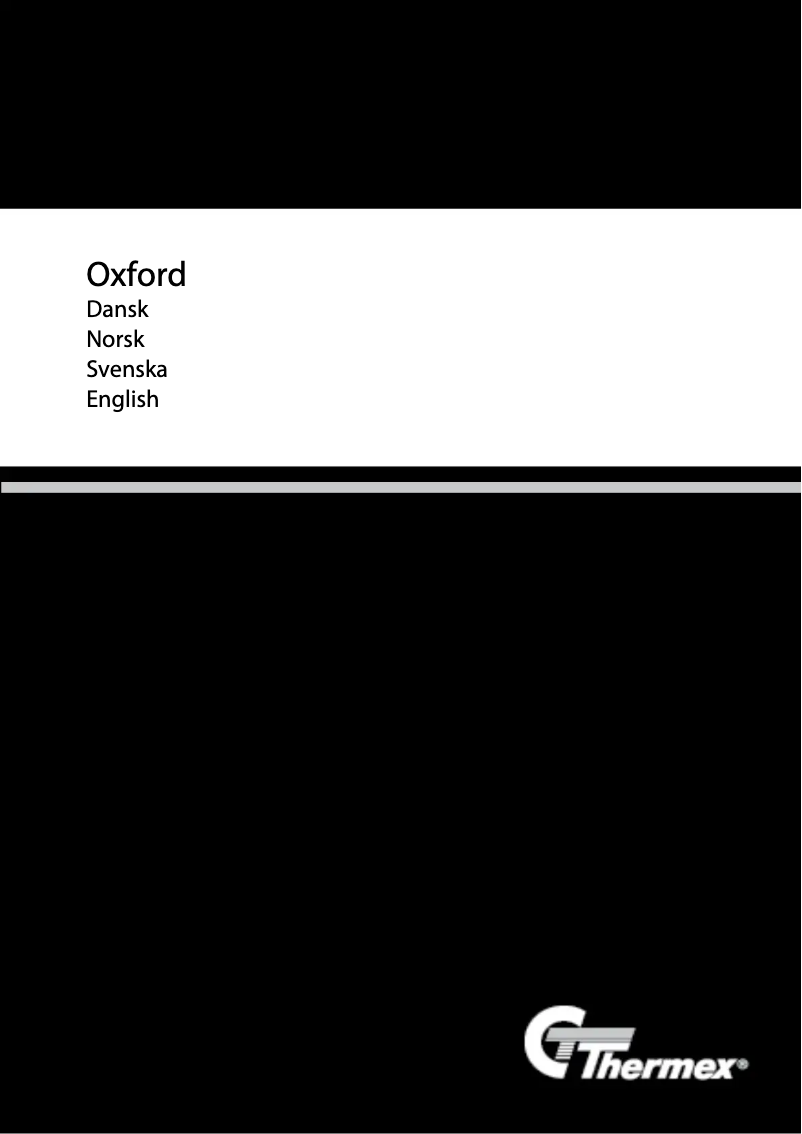 Page 1 de la notice Guide d'installation Thermex Oxford