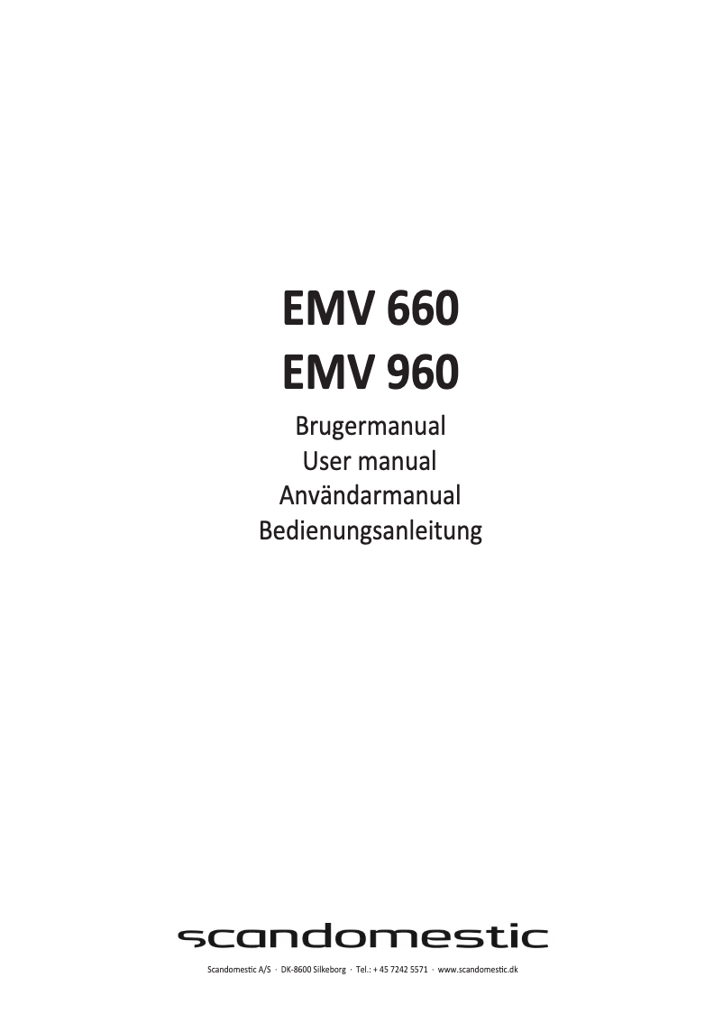 Image de la première page du manuel de l'appareil EMV 960