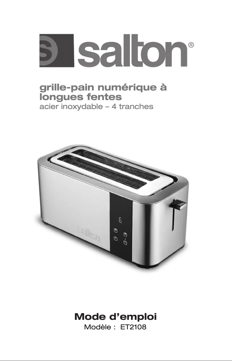 Image de la première page du manuel de l'appareil ET2108