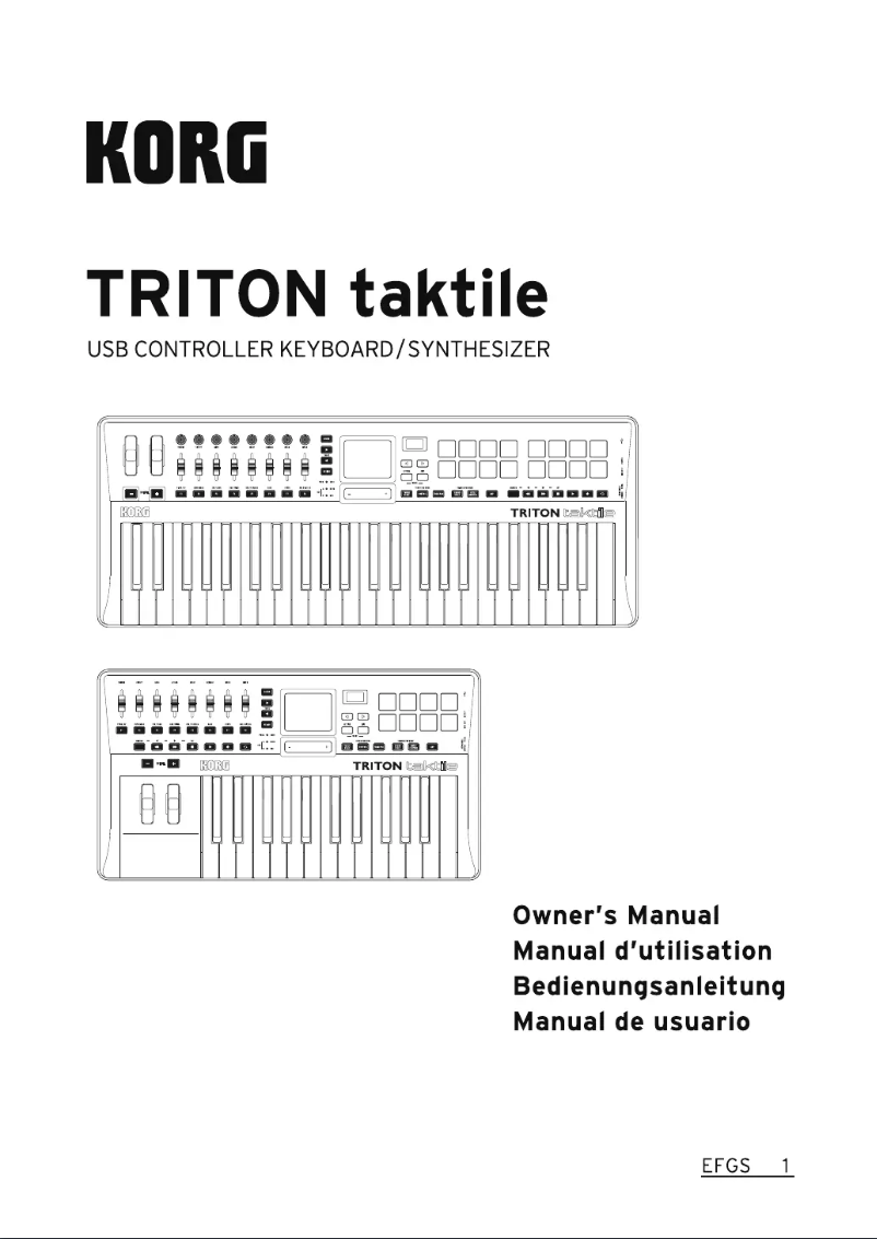 Page n°1 - Manuel utilisateur Korg Taktile 49