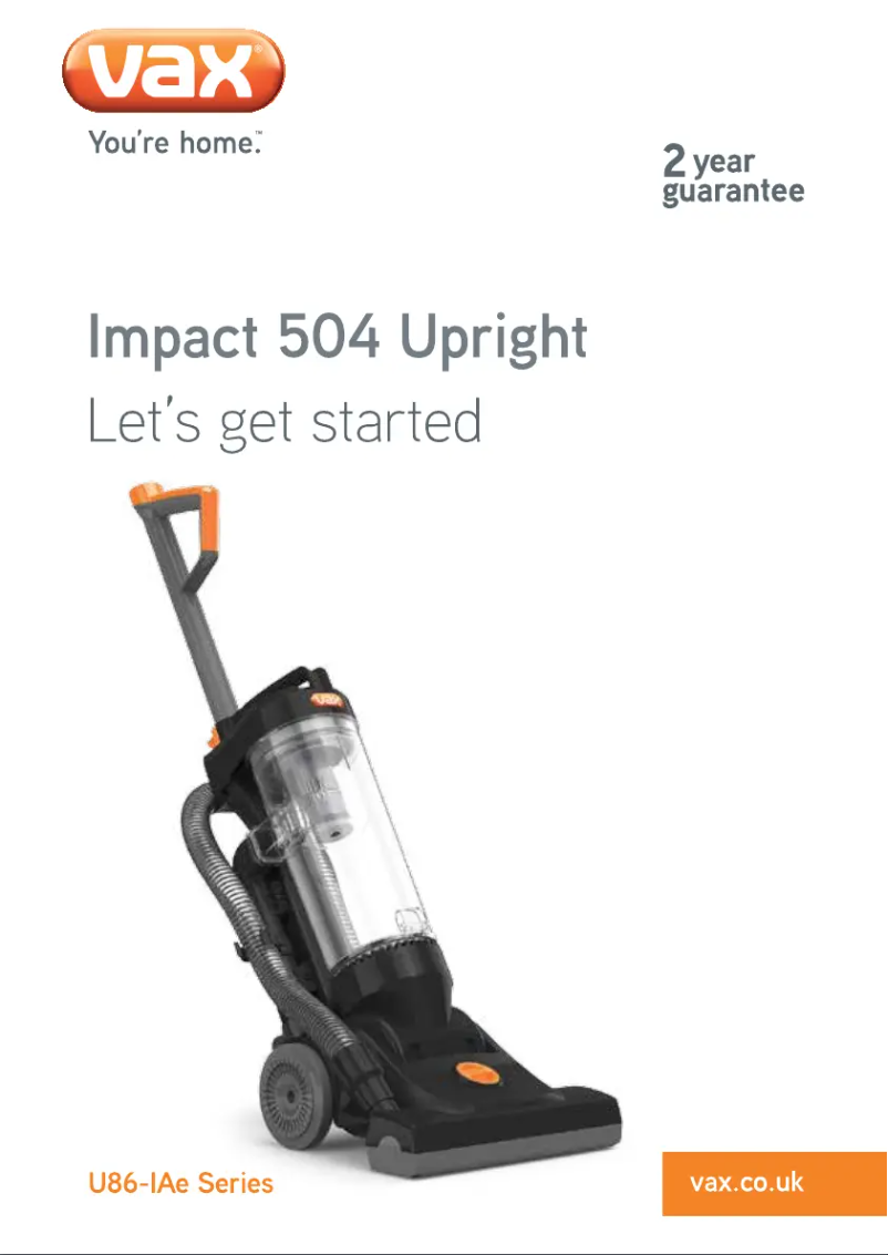 Image de la première page du manuel de l'appareil Impact 504 U86-IA-Re