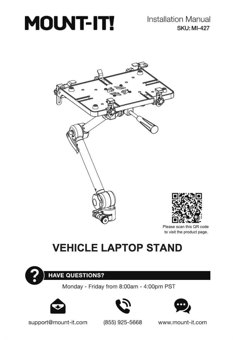 Page 1 de la notice Manuel utilisateur Mount-It! MI-427