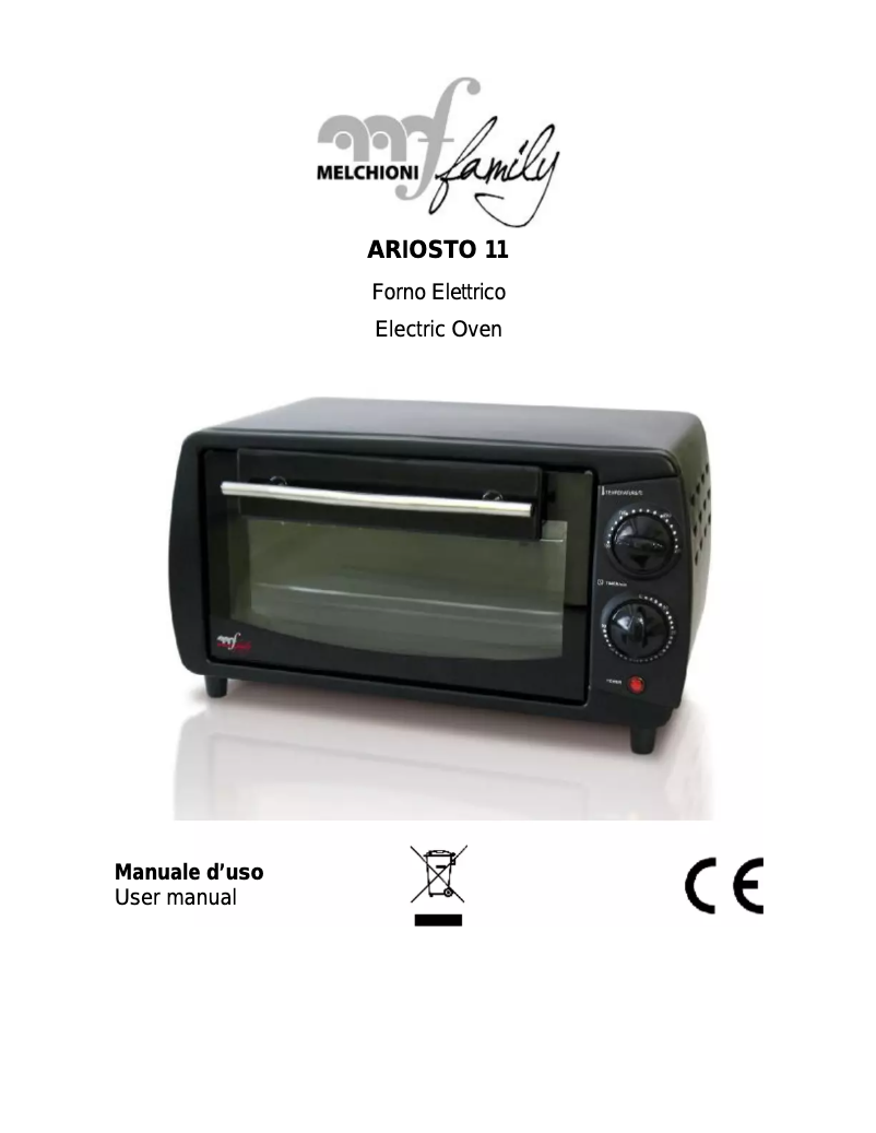 Image de la première page du manuel de l'appareil ARIOSTO 11