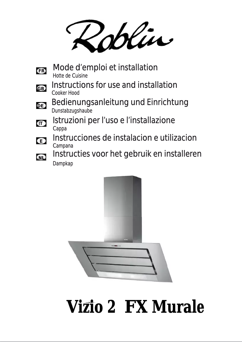 Page n°1 - Manuel utilisateur Roblin Vizio/3 FX 900