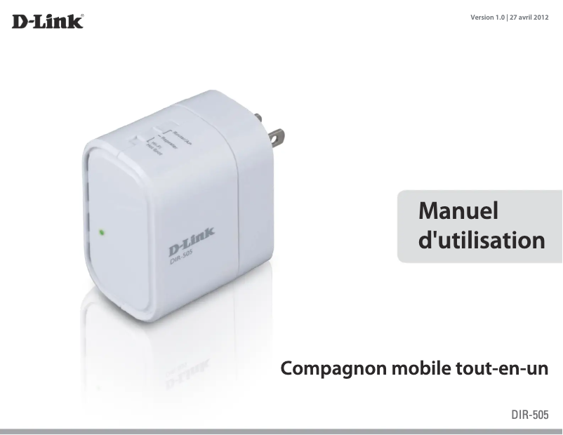 Page 1 de la notice Manuel utilisateur D-Link Mobile Companion DIR-505