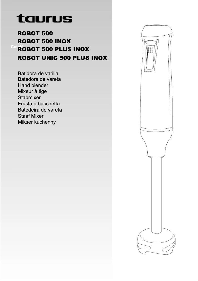 Página 1 del manual Manual de usuario Taurus Robot 500 Inox