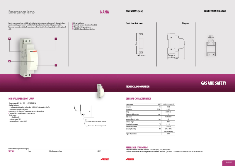 Page n°1 - Fiche technique Vemer Nana