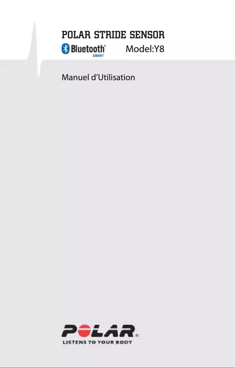 Page n°1 - Manuel utilisateur Polar STRIDE SENSOR Y8
