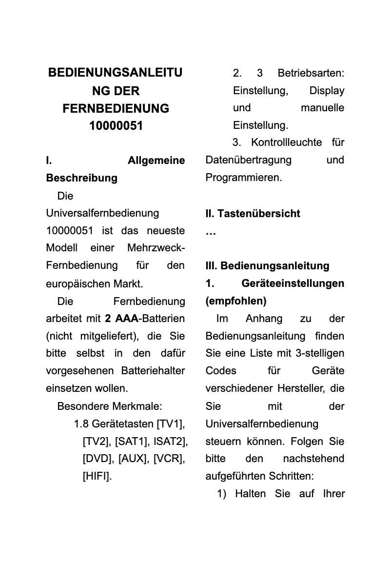 Page 1 de la notice Manuel utilisateur HeiTech 10000051