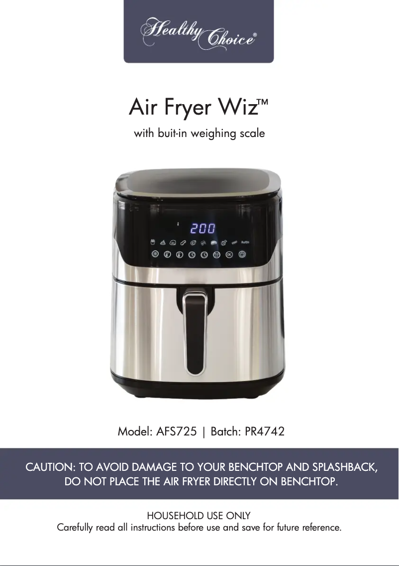 Image de la première page du manuel de l'appareil AFS725