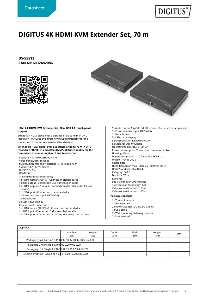 Imagen de la primera página del manual del dispositivo DS-55513