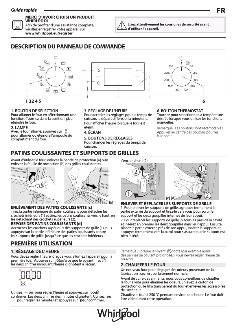 Page 1 de la notice Manuel utilisateur Whirlpool OAS KN8V1 IX