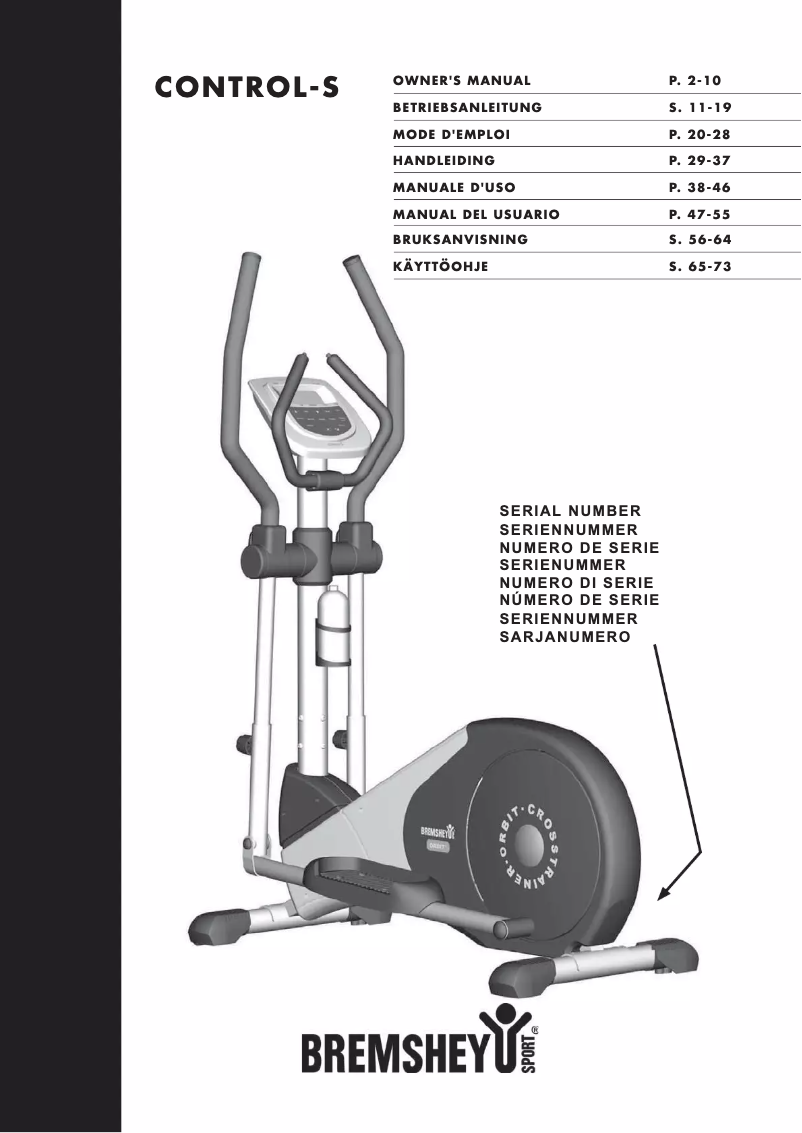 Page 1 de la notice Manuel utilisateur Bremshey Orbit Control-S